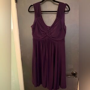 Elegant Purple Sleeveless Dress